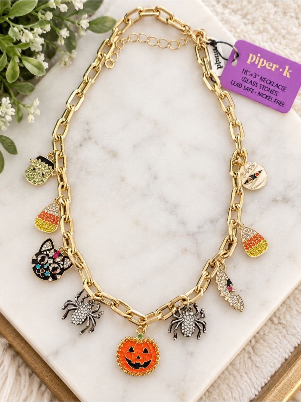 NWT Piper K Halloween Necklace
